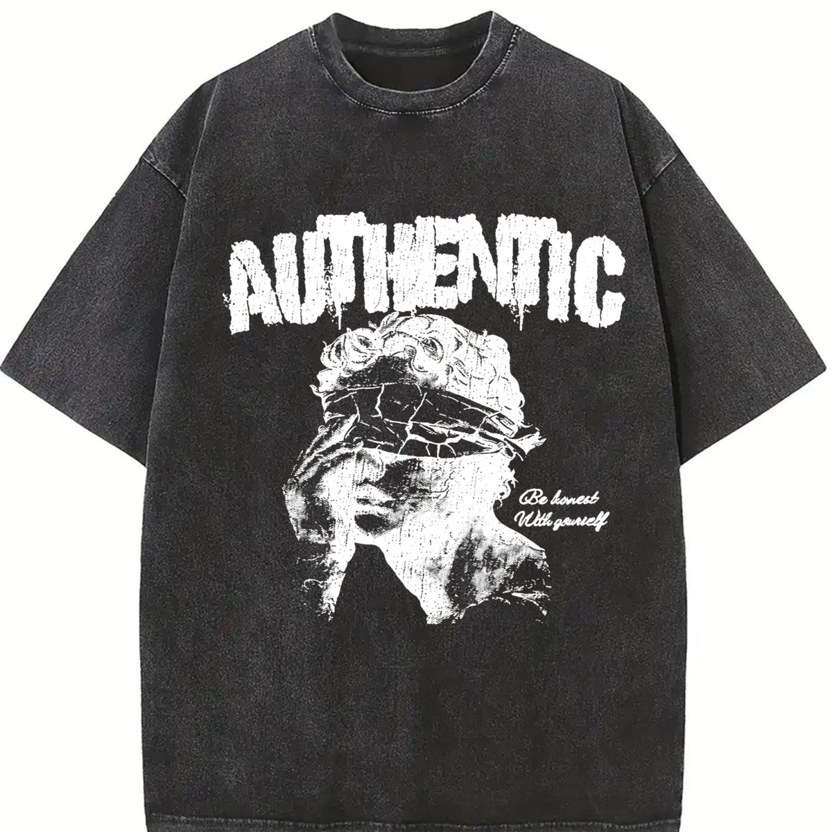 Authentic Blindfolded Statue Vintage Washed T-Shirt product image 2