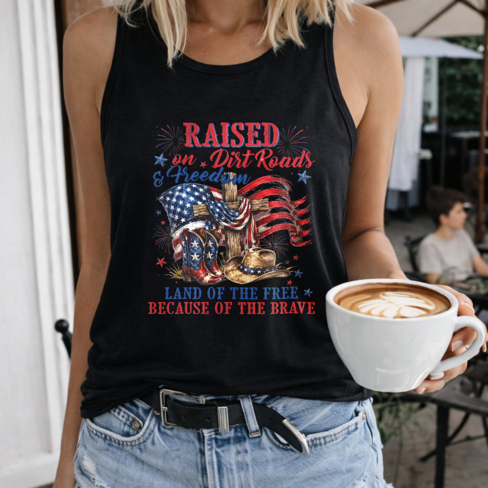 Raised On Dirt Road And Freedom Women's Tank Top