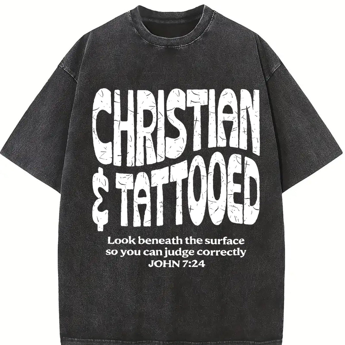 Christian & Tattooed John 7:24 Bold Art Vintage Washed product image 2