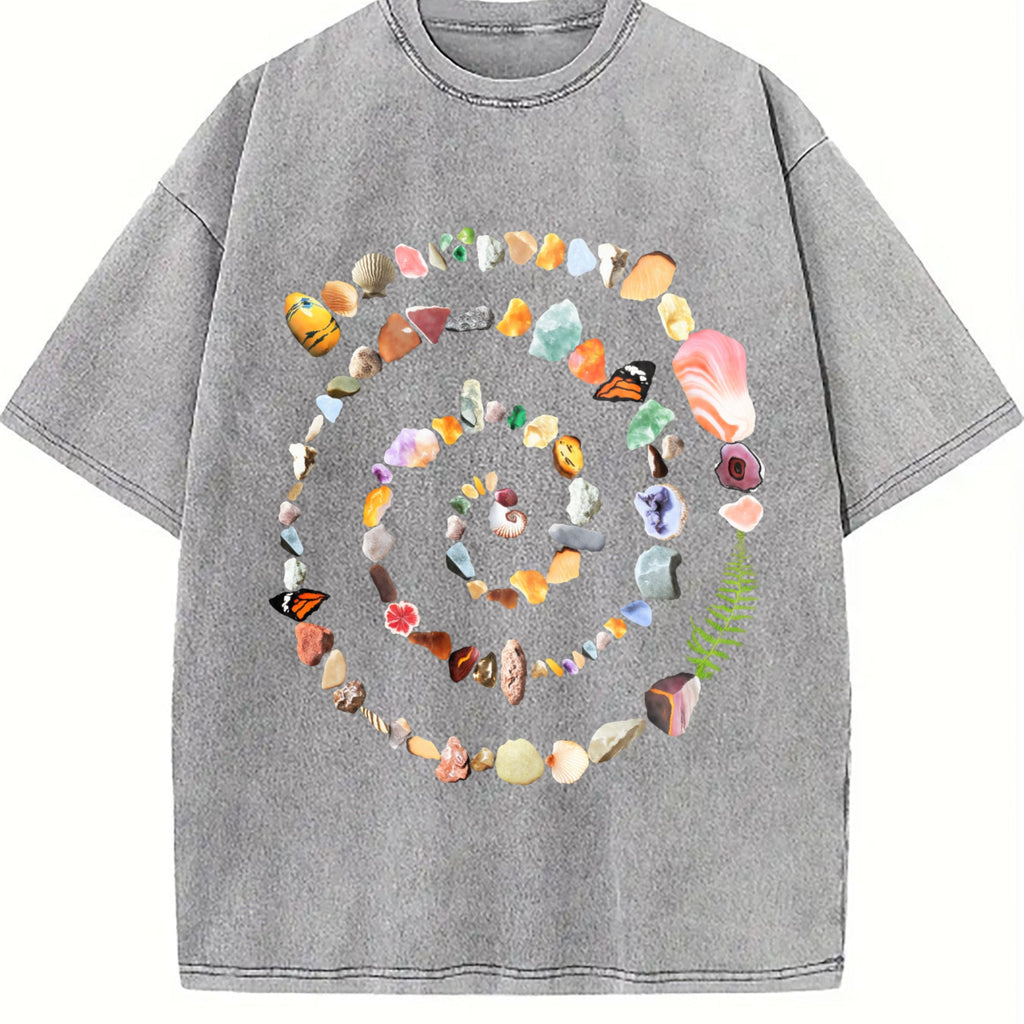 Nature Spiral 90s Vintage Washed T-Shirt product image 5
