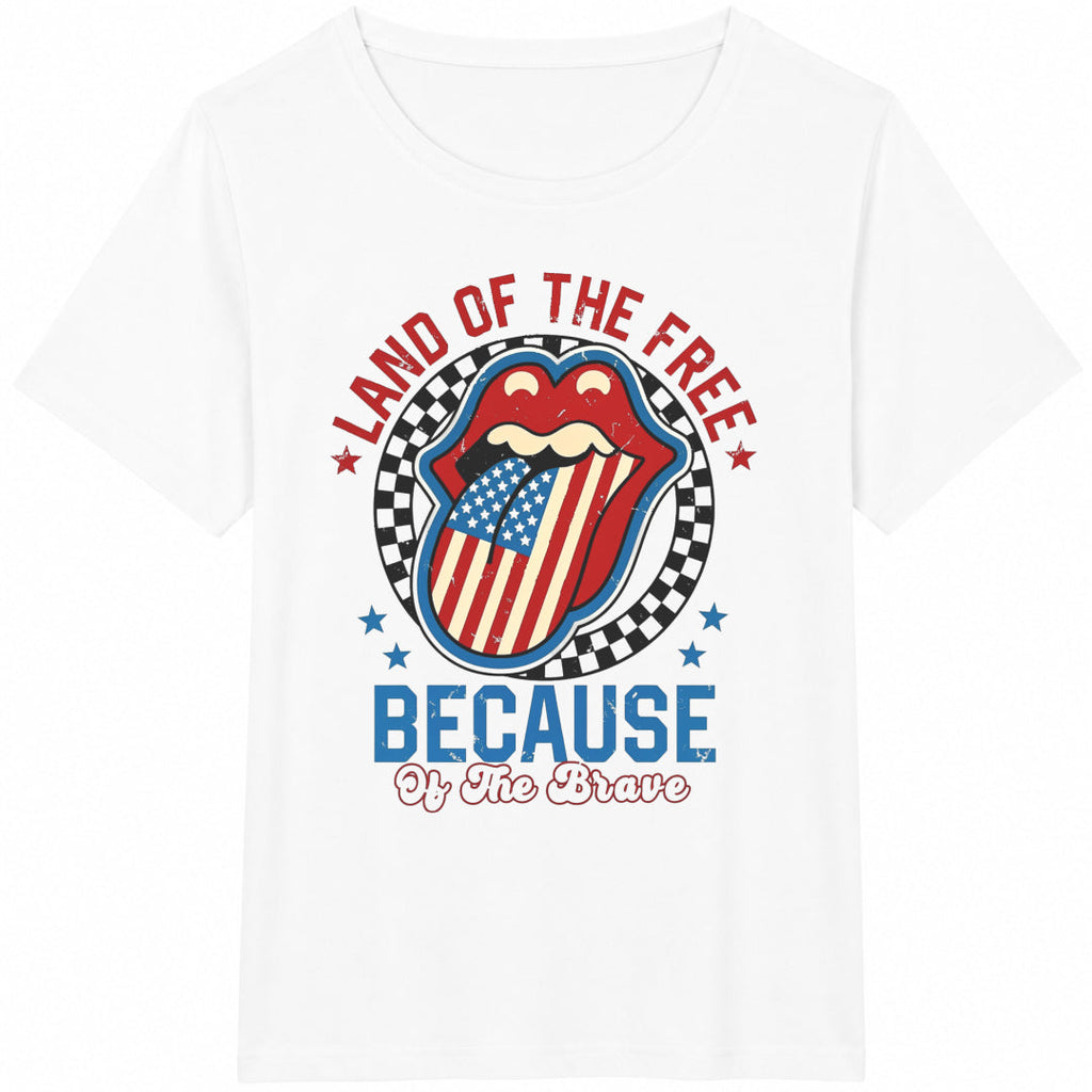 Land Of The Free Because Of Brave Cotton T-Shirt product image 2