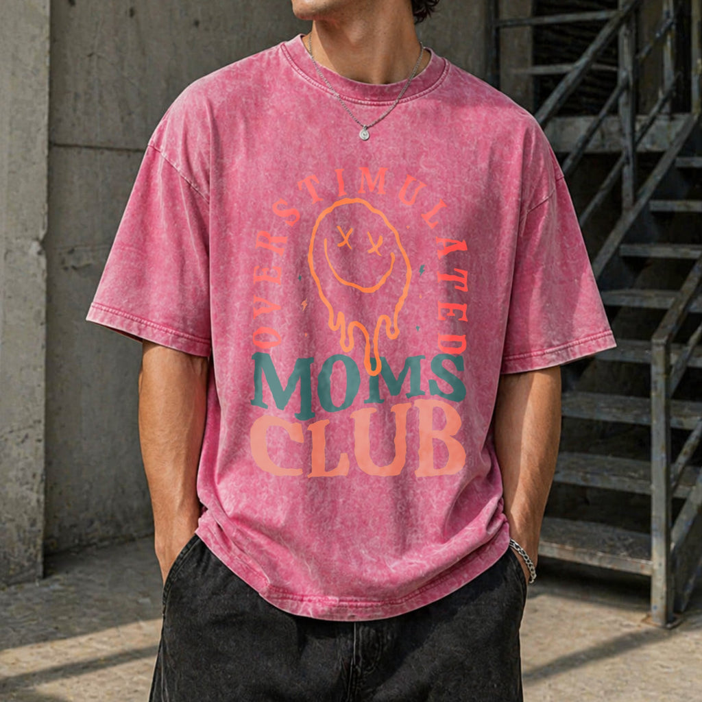 Overstimulated Moms Club Vintage Washed T-Shirt product image 14