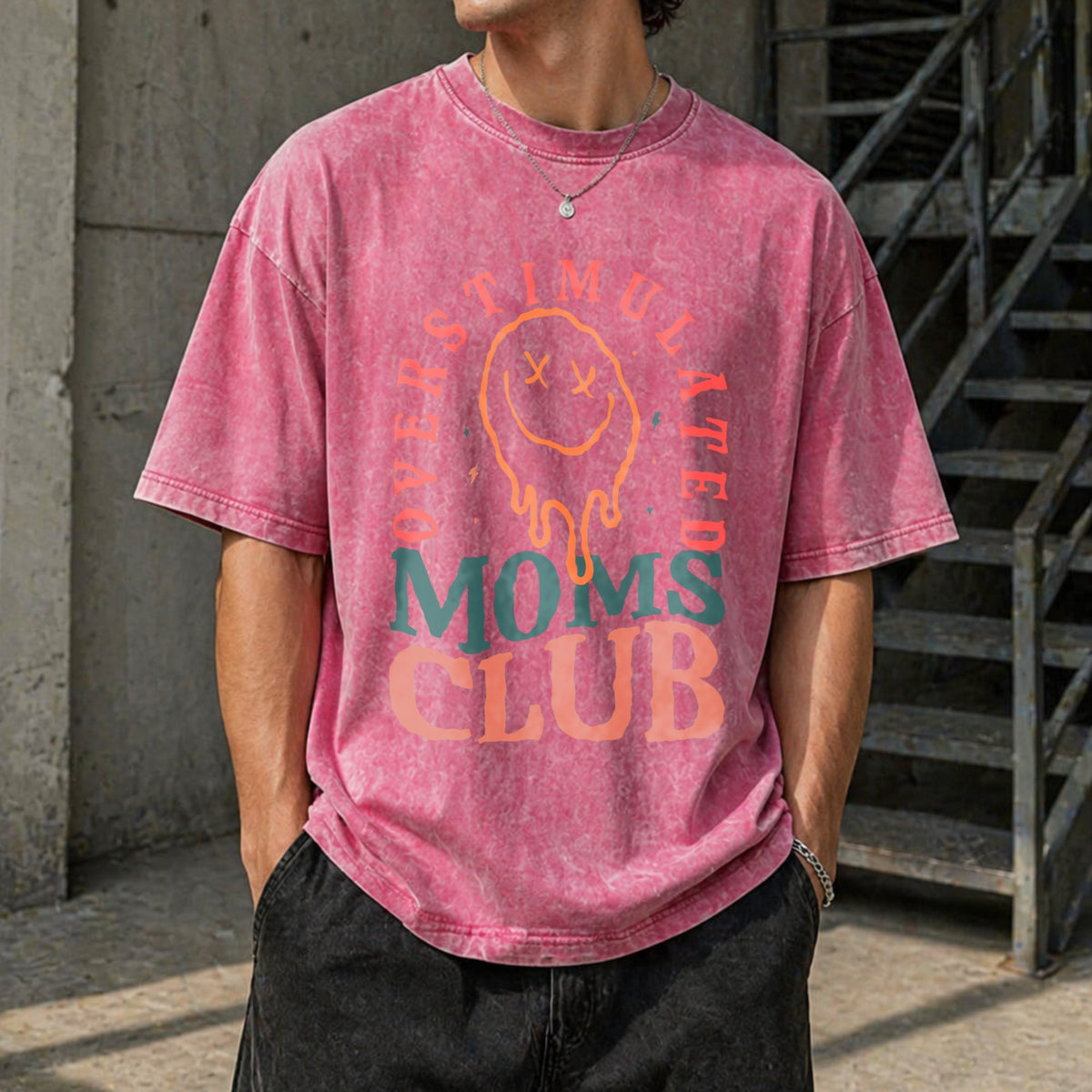 Overstimulated Moms Club Vintage Washed T-Shirt product image 14
