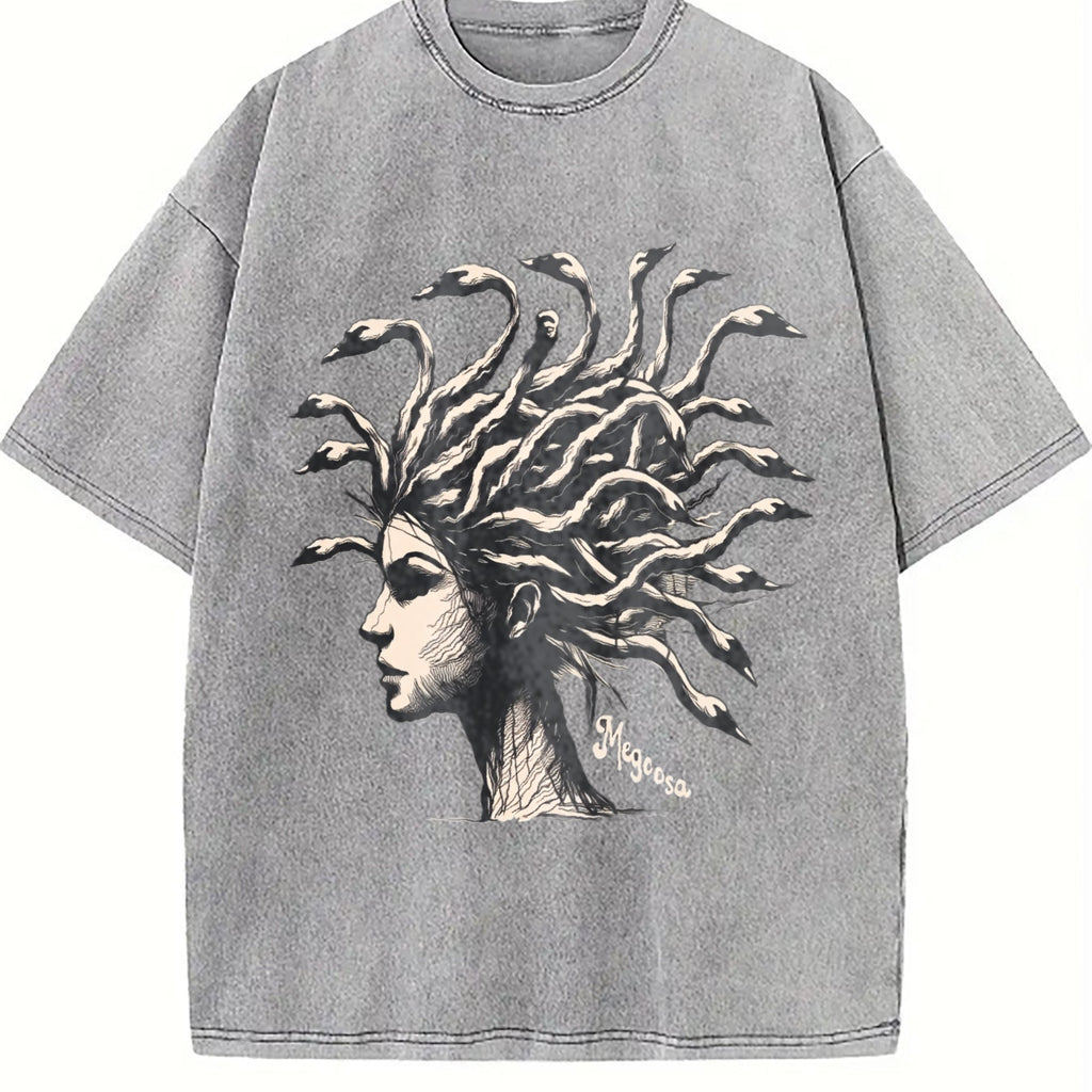 Medusa Goose Head 90s Vintage Washed T-Shirt product image 5
