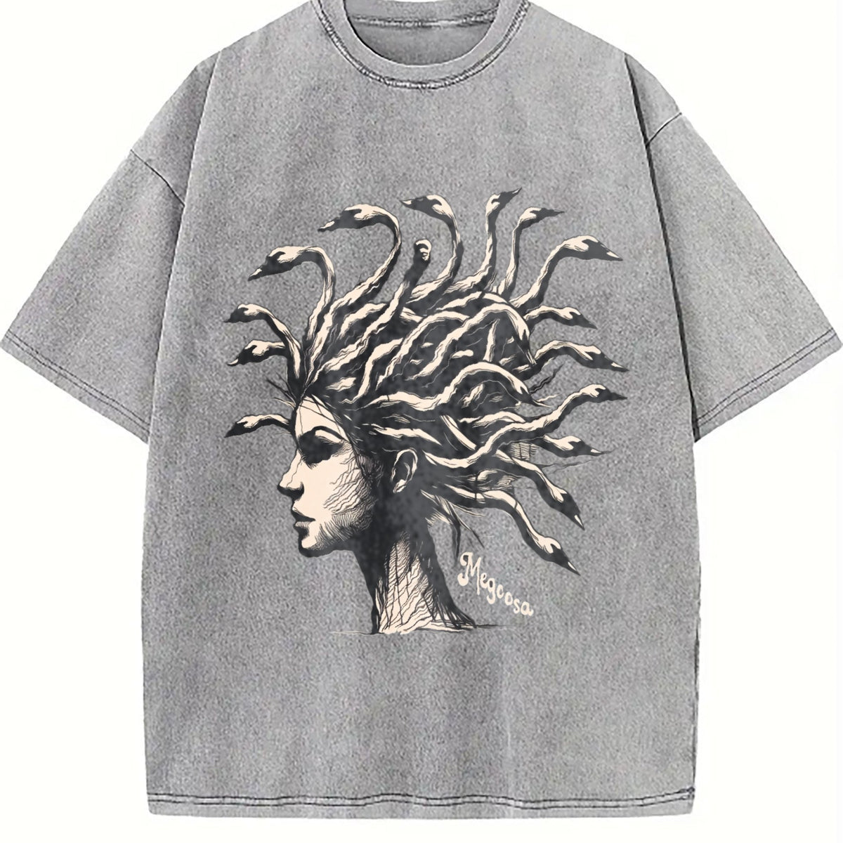 Medusa Goose Head 90s Vintage Washed T-Shirt product image 5