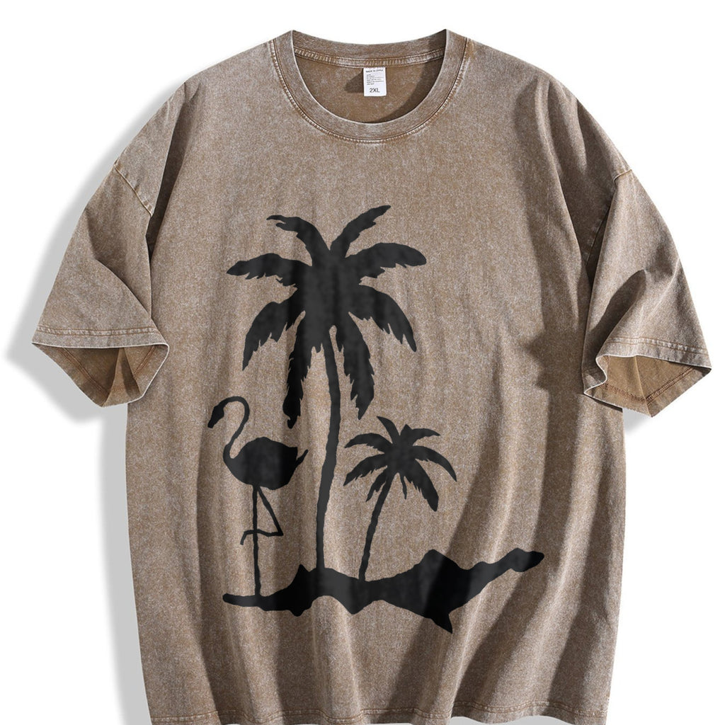 Tropical Palm Tree Vintage Washed T-Shirt product image 3