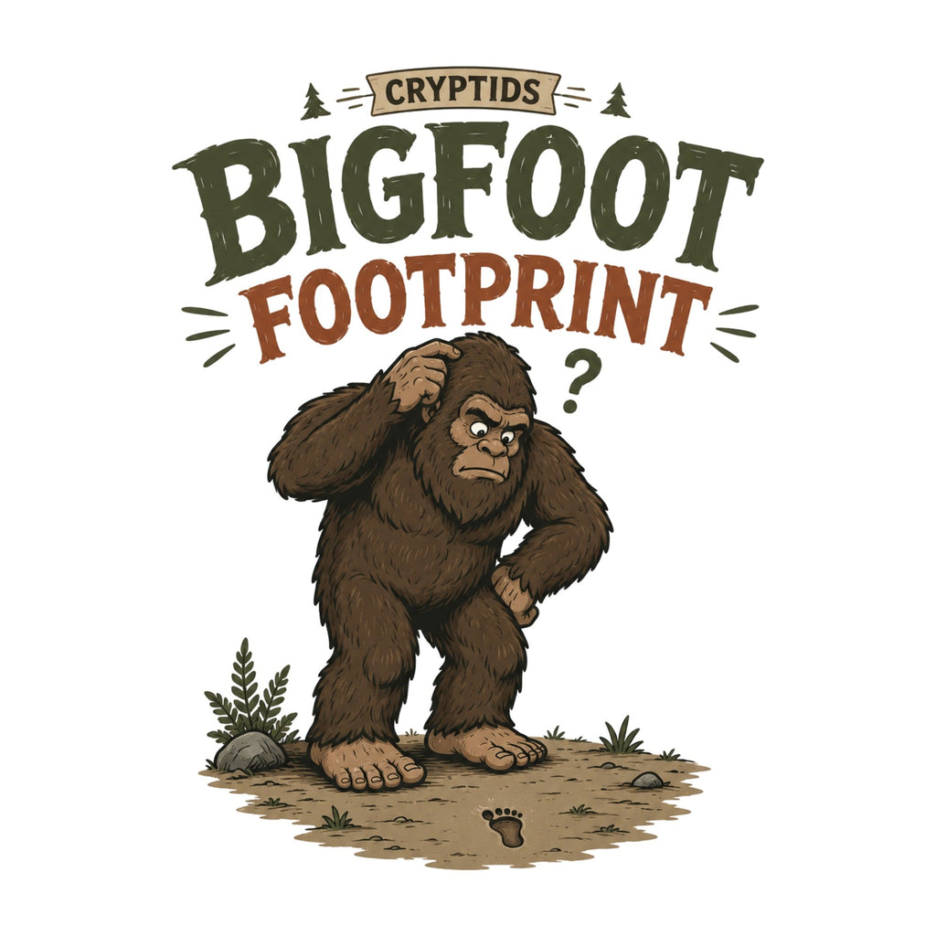Bigfoot Footprint Cryptid Mystery Humor