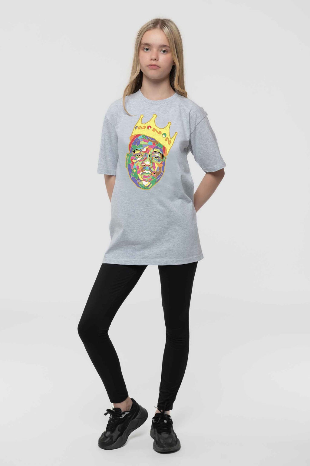 Biggie Smalls Kids Crown Logo Heather T Shirt product image 2