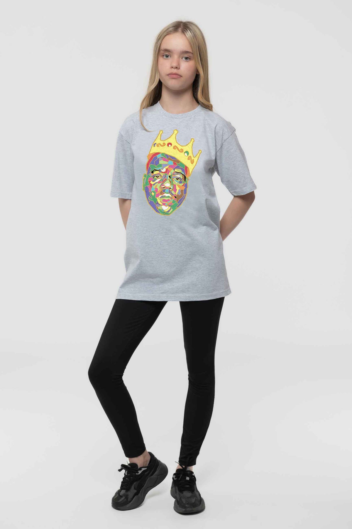 Biggie Smalls Kids Crown Logo Heather T Shirt product image 2