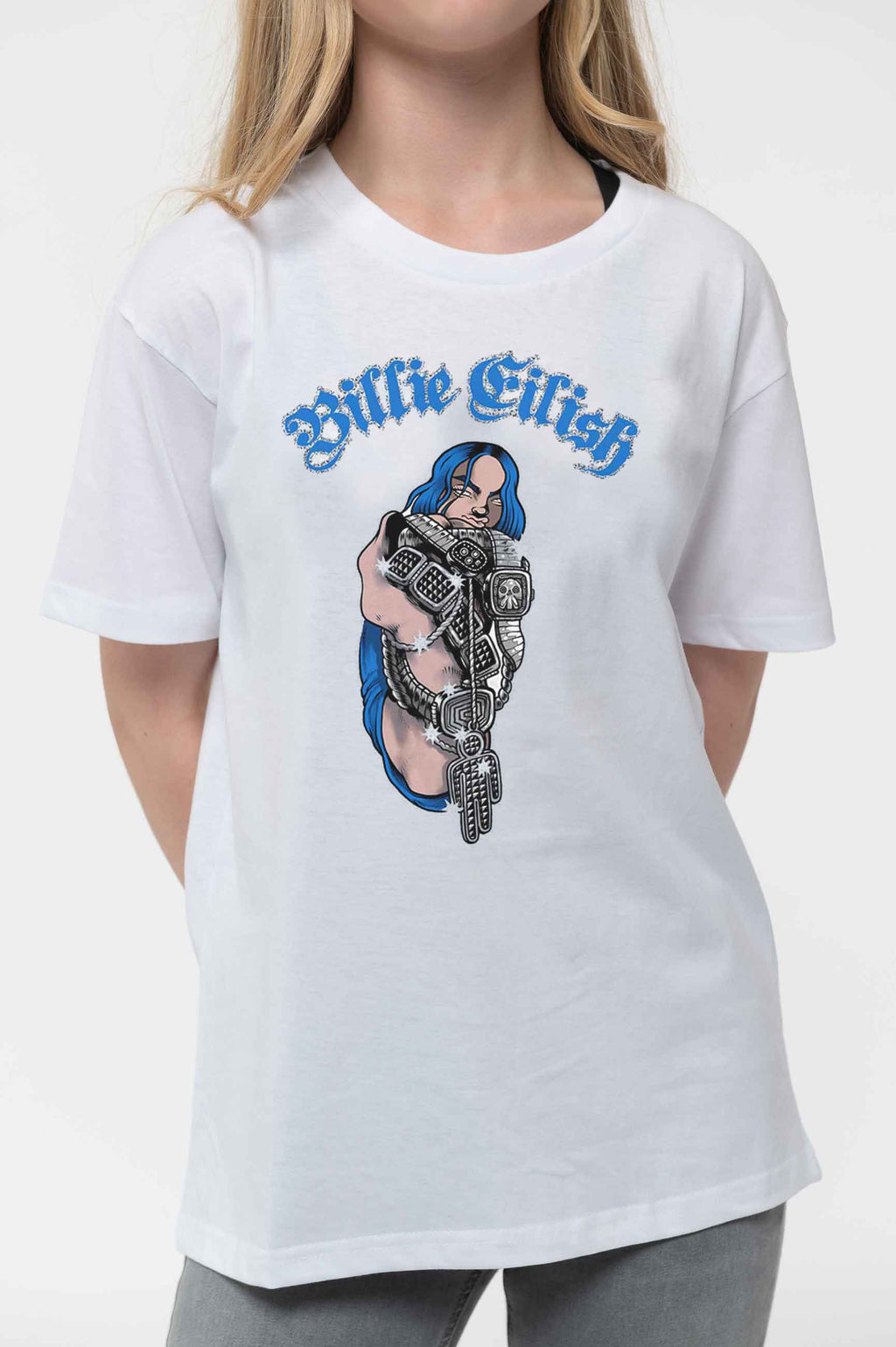 Billie Eilish Kids Bling Logo White T Shirt product image 3