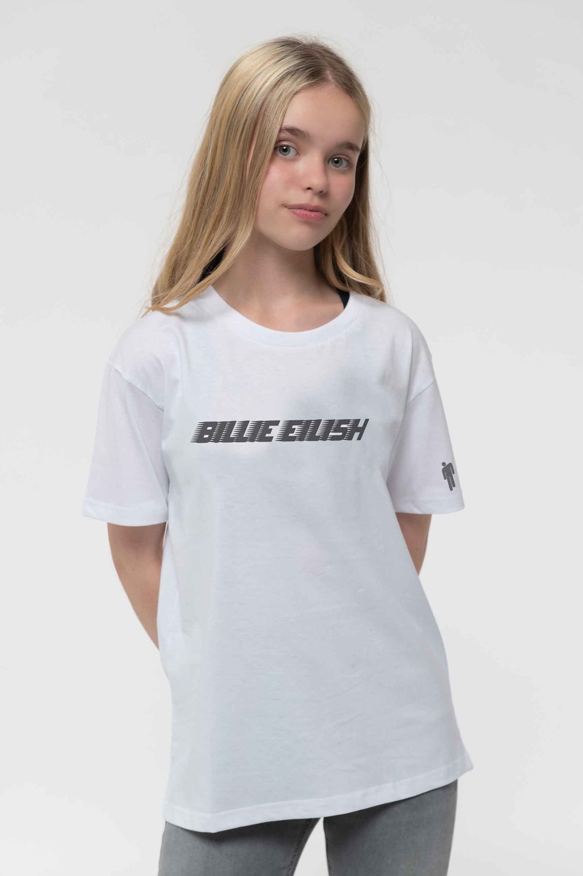 Billie Eilish Kids Black Racer Logo T Shirt product image 1