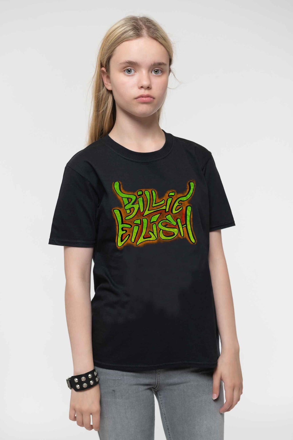 Billie Eilish Kids Graffiti Logo T Shirt product image 1