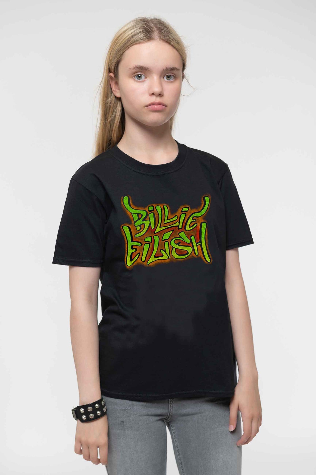 Billie Eilish Kids Graffiti Logo T Shirt product image 1
