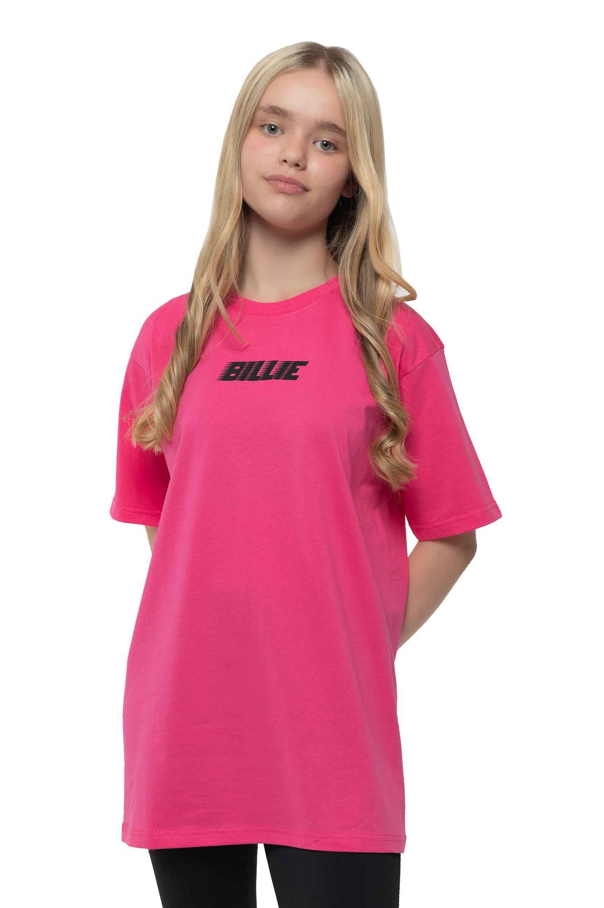 Billie Eilish Kids Racer & Blohsh Pink T Shirt product image 1