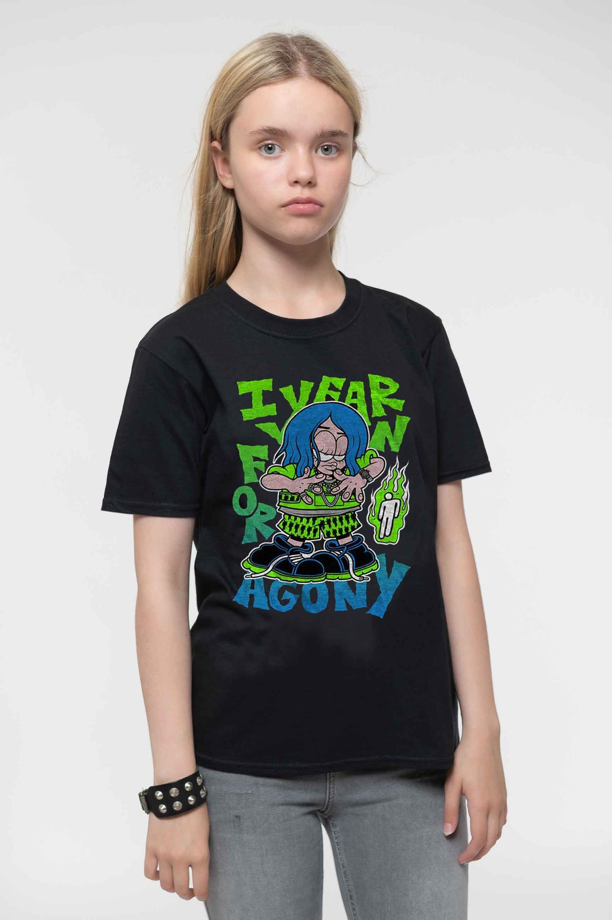 Billie Eilish Kids Agony Logo T Shirt product image 1