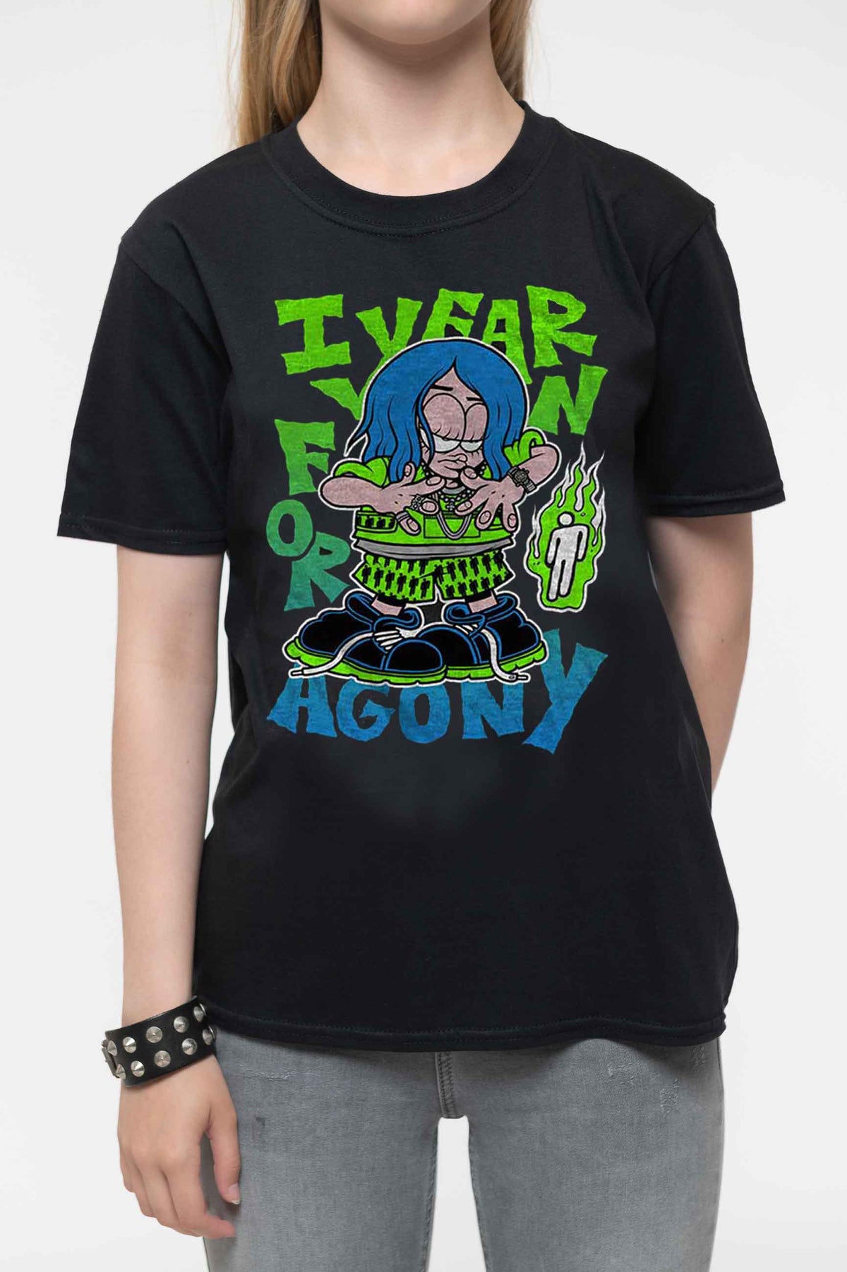 Billie Eilish Kids Agony Logo T Shirt product image 3