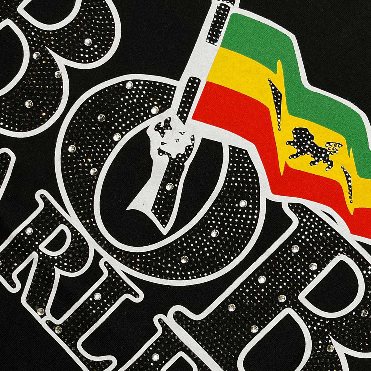 Bob Marley Diamante Flag T Shirt product image 5