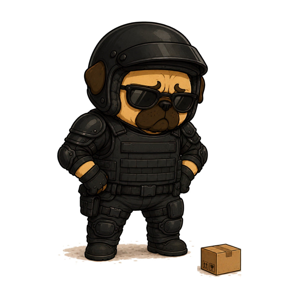 Bomb Squad SWAT Tactical Pug Dog Package Delivery Funny product image 3
