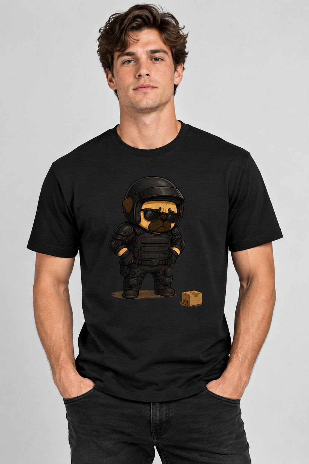 Bomb Squad SWAT Tactical Pug Dog Package Delivery Funny product image 2