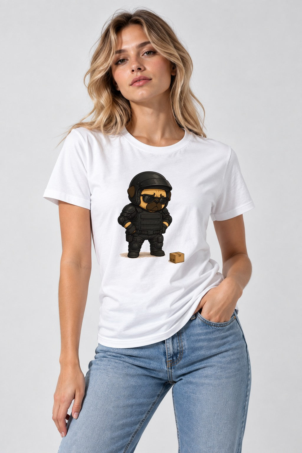 Bomb Squad SWAT Tactical Pug Dog Package Delivery Funny product image 1