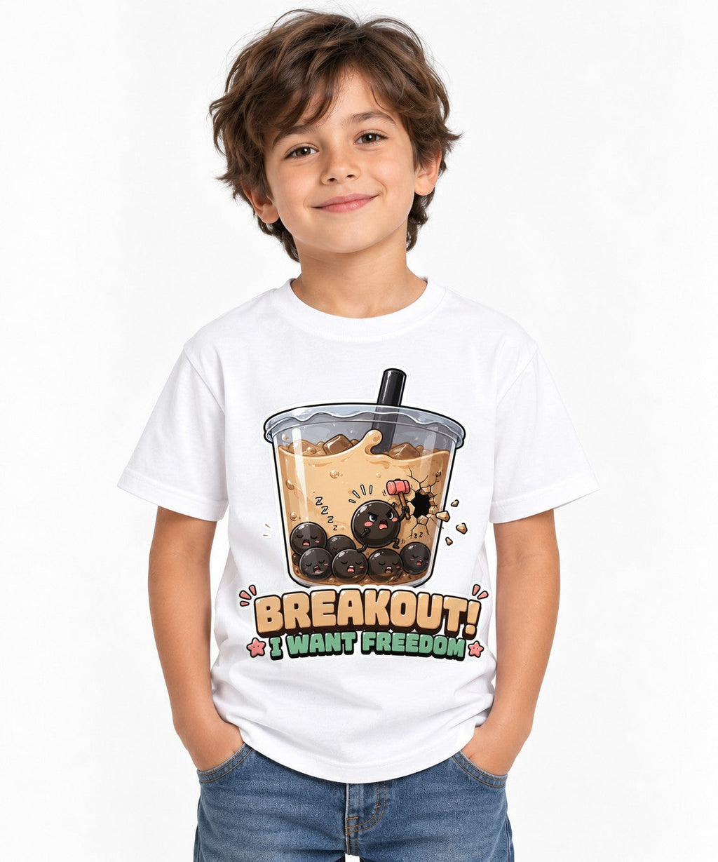 Breakout! I Want Freedom - Funny Boba Pearl Milk Tea product image 1