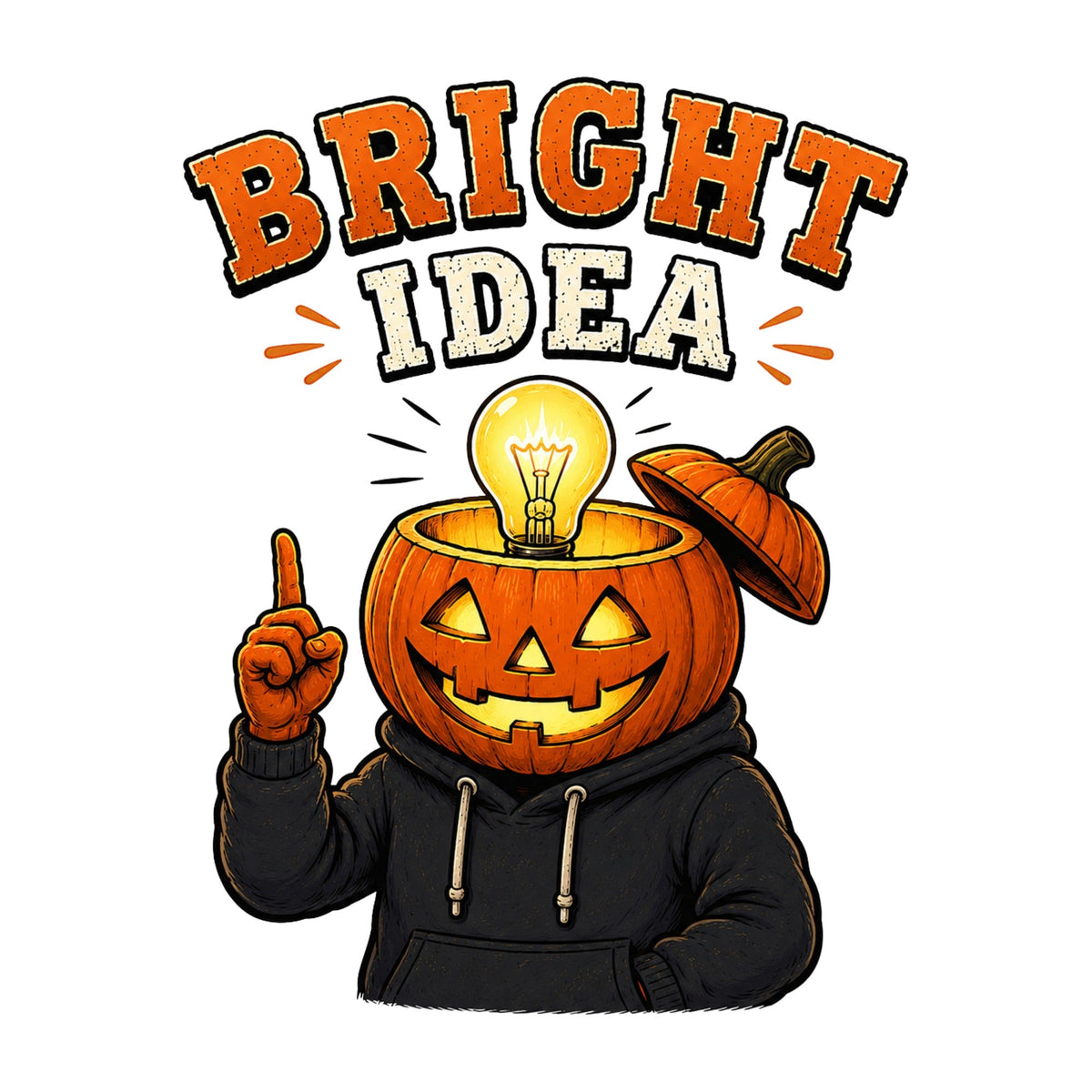 Bright Idea Pumpkin Head Halloween Humor product image 3