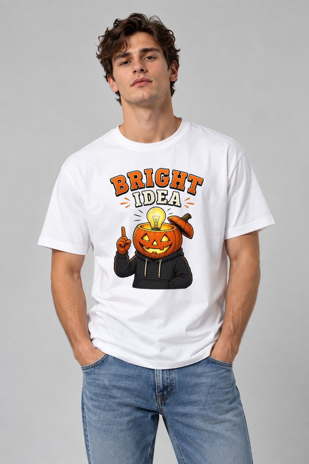 Bright Idea Pumpkin Head Halloween Humor product image 1