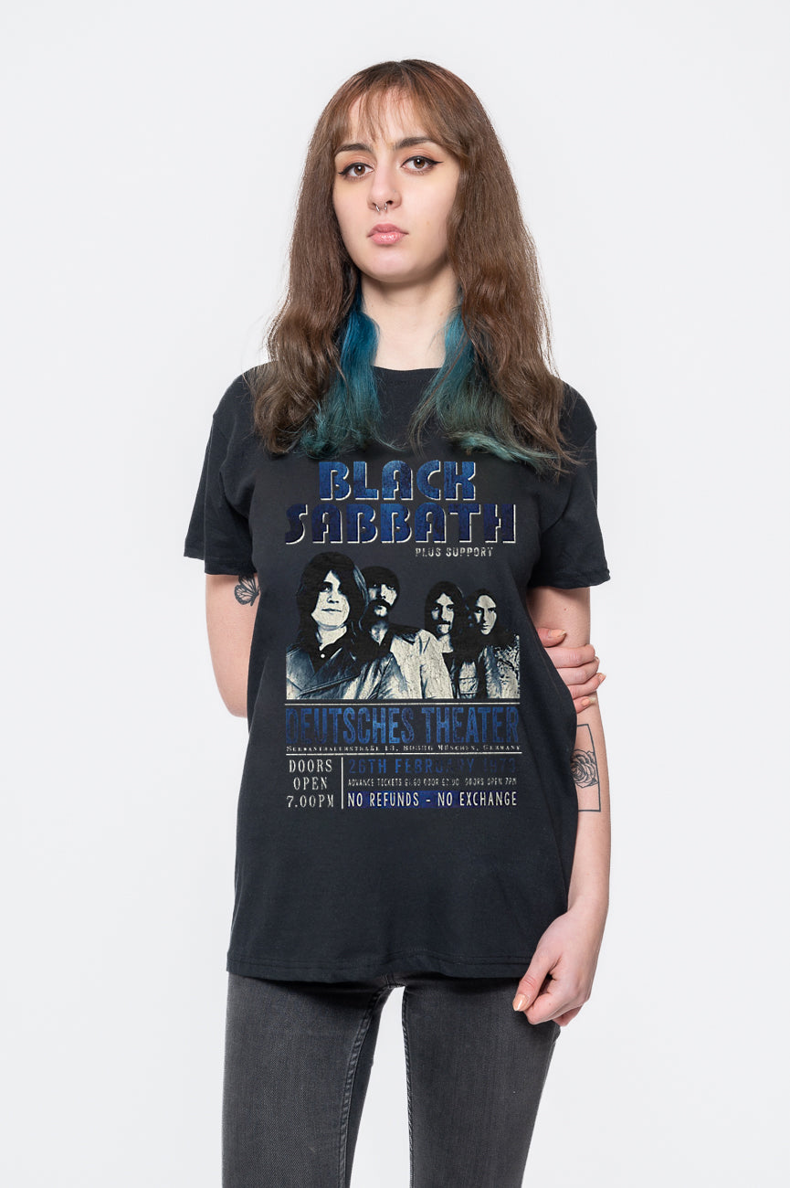 Black Sabbath Deutsches Theater 73 Poster T Shirt