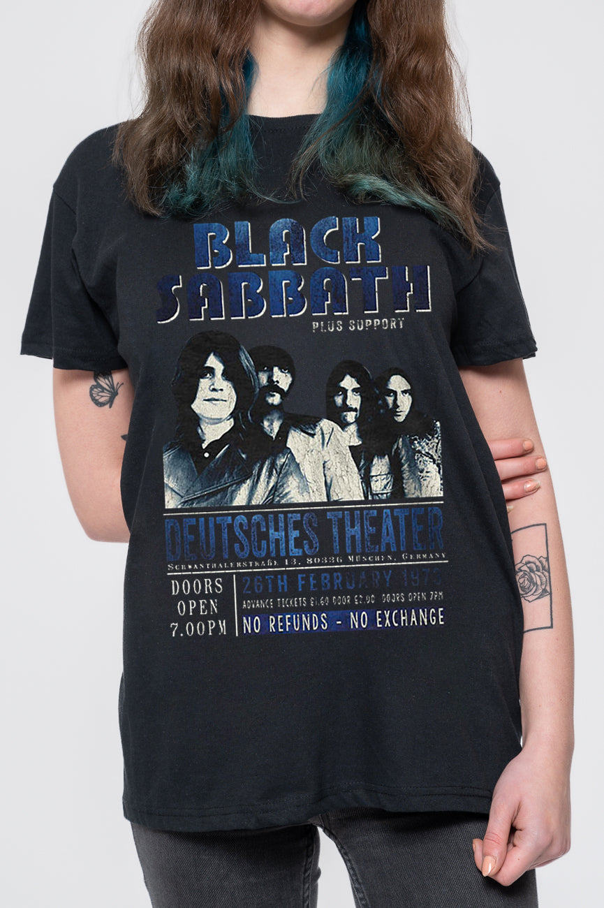 Black Sabbath Deutsches Theater 73 Poster T Shirt