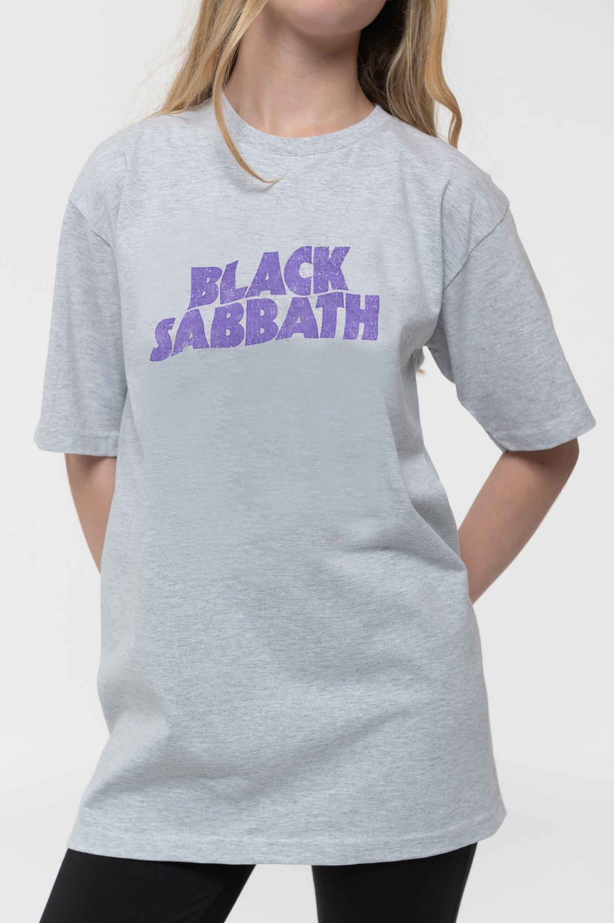 Black Sabbath Kids Wavy Logo Heather T Shirt product image 3