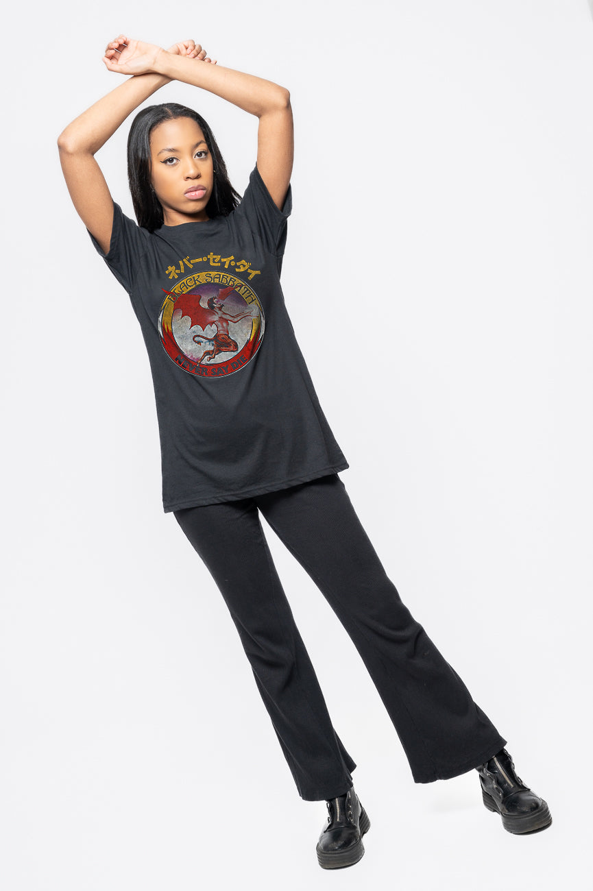 Black Sabbath Never Say Die Japanese Logo T Shirt product image 5