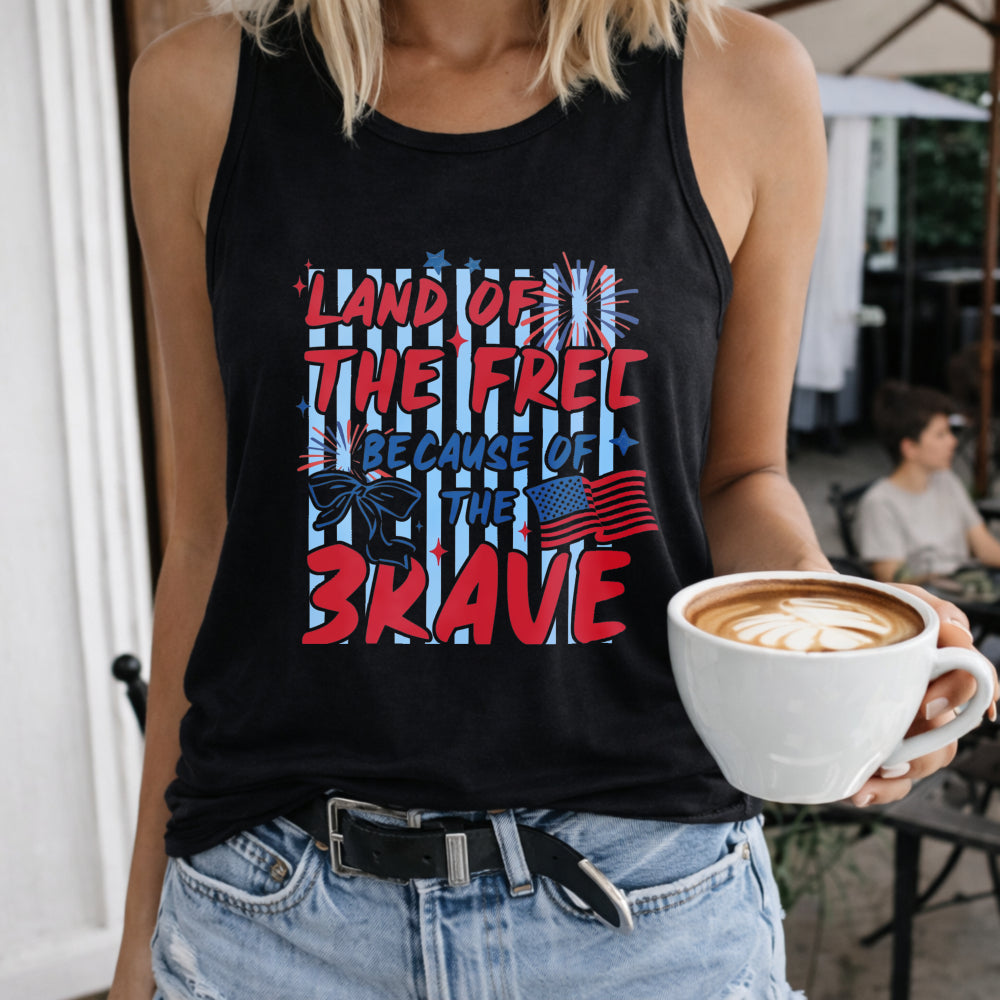 Land Of The Free Because Of The Brave Women's Tank Top