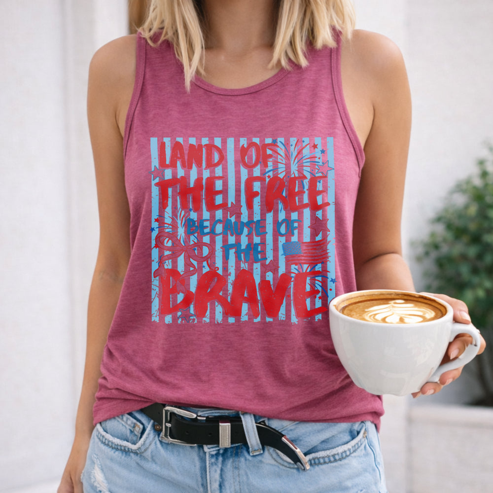 Land Of The Free Because Of The Brave Women's Tank Top