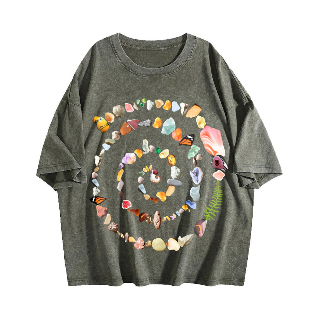 Nature Spiral 90s Vintage Washed T-Shirt product image 4