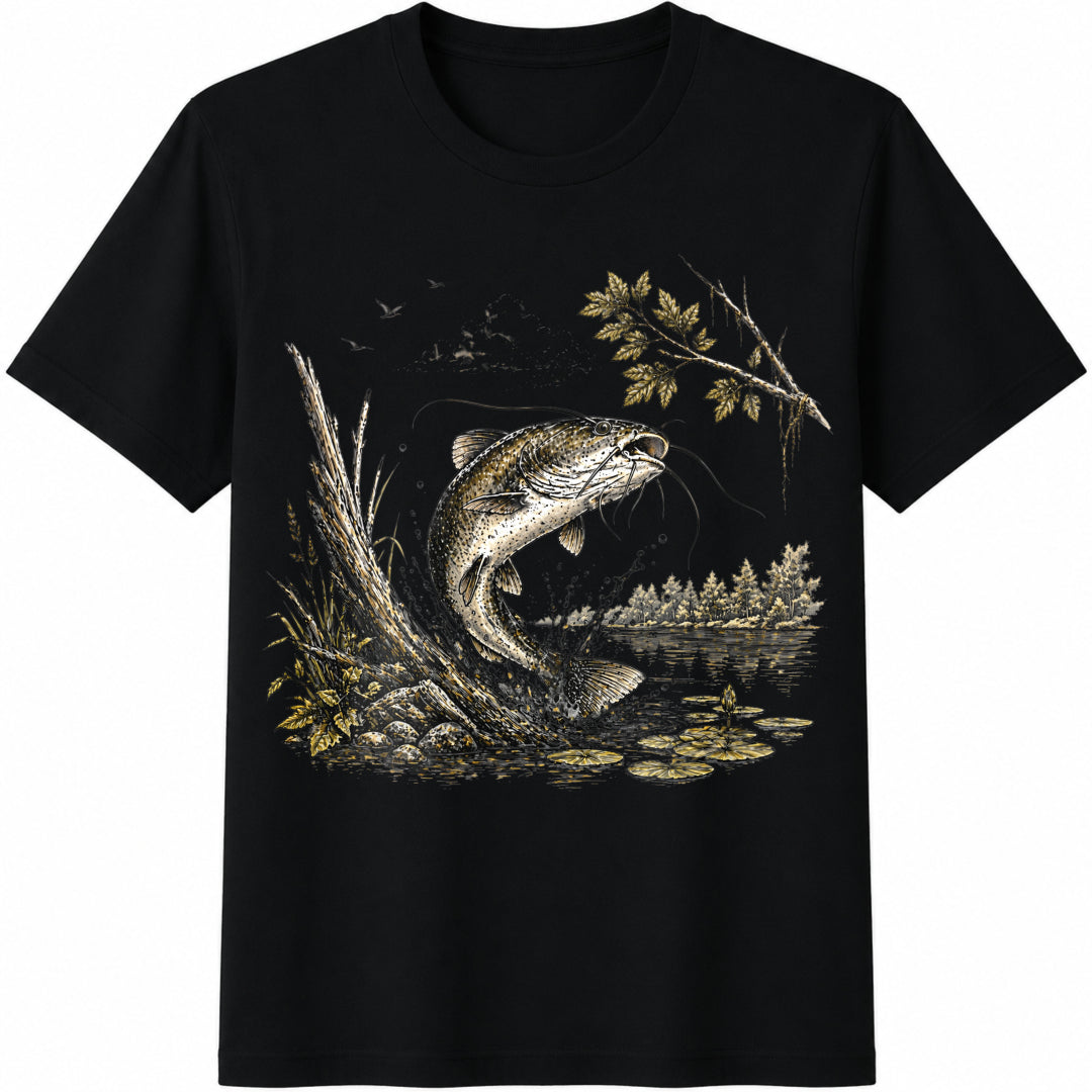 90s Catfish Mountain Cotton T-Shirt product image 1