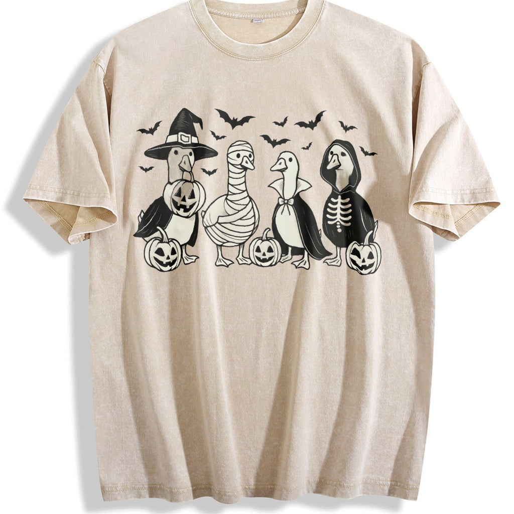Popular Goose Halloween Vintage Washed T-Shirt product image 1