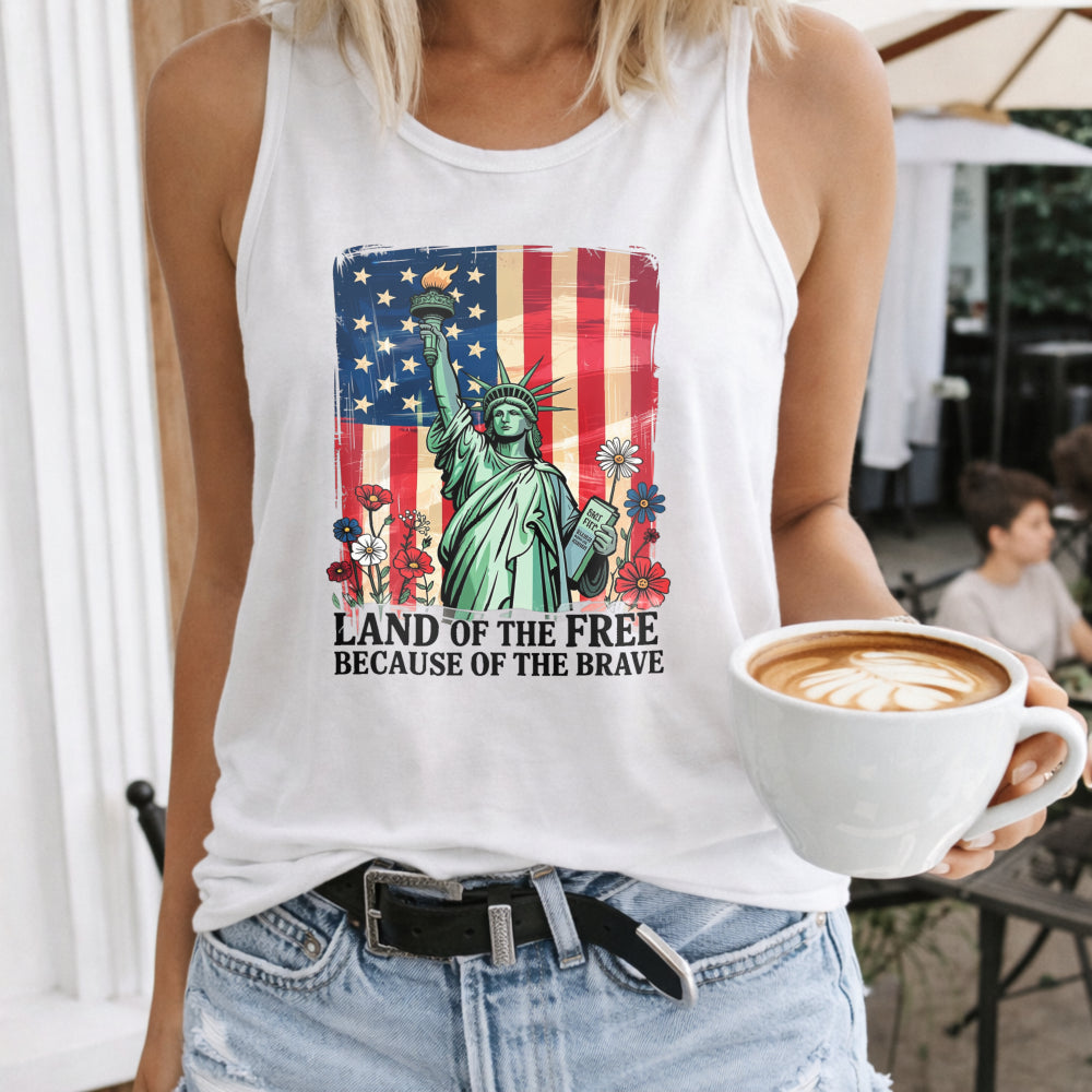 Land Of The Free Because Of The Brave Women's Tank Top