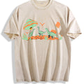 UFO Alien Abduction Dinosaur Vintage Washed T-Shirt product image 1
