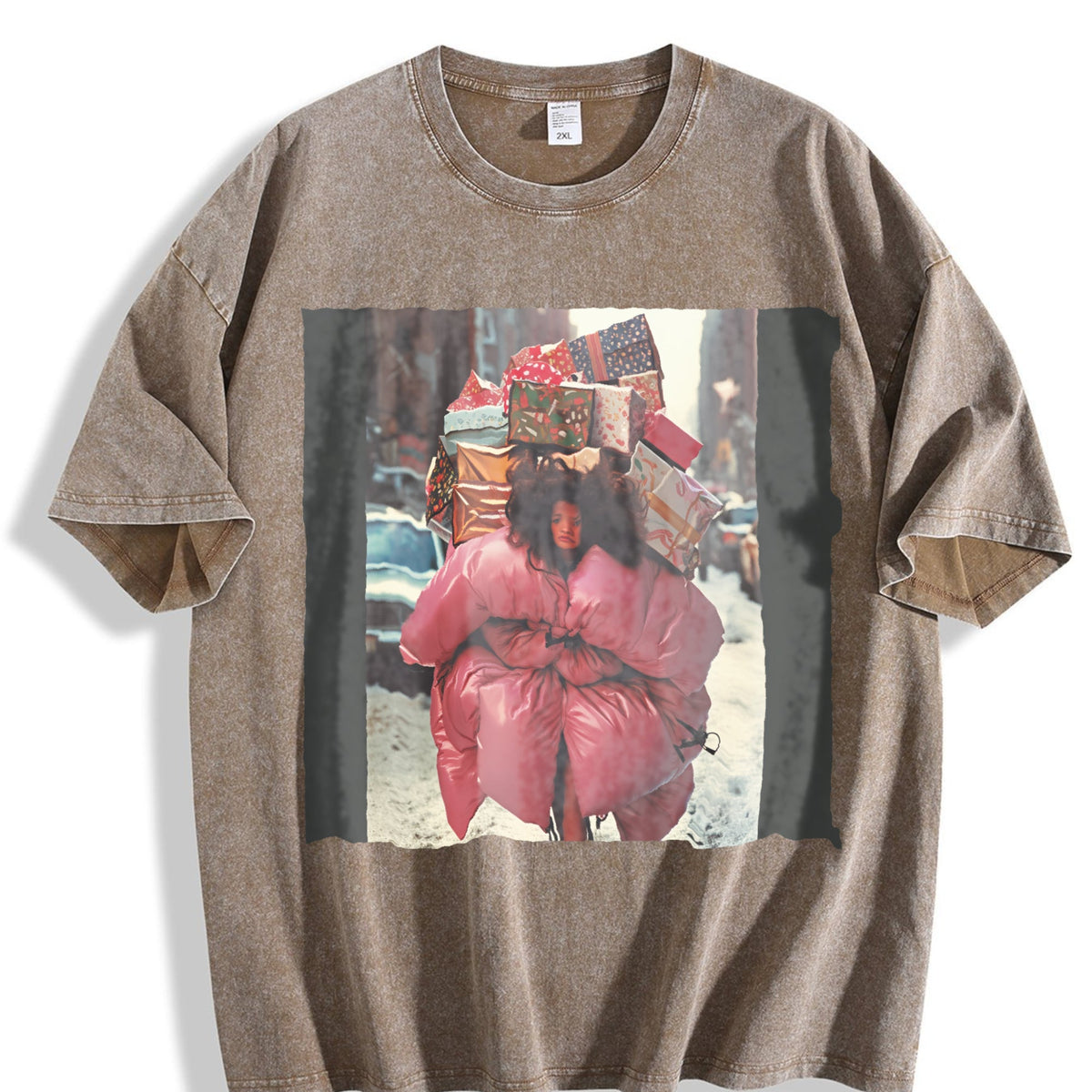 Doll with a Stack of Gifts Vintage Washed T-Shirt product image 3