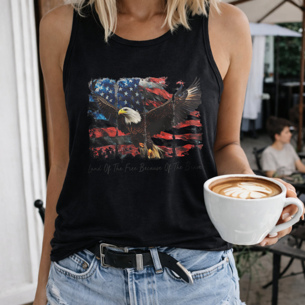 America Land Of The Free Because Of The Brave Women's Tank Top