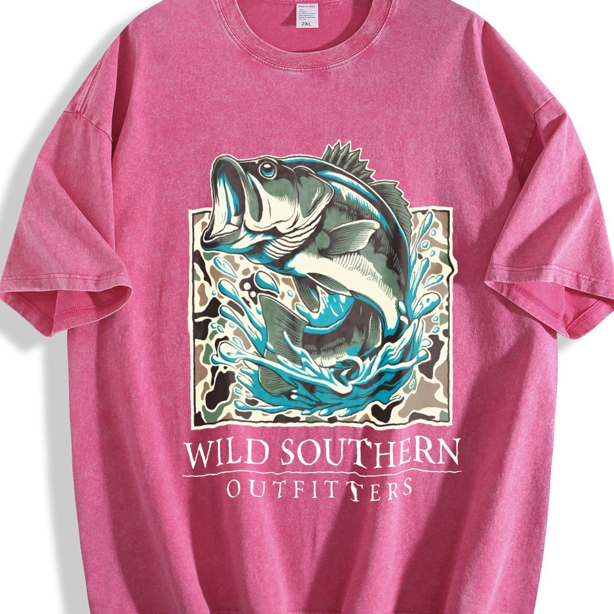 Fishing Bass Vintage Washed T-Shirt product image 7