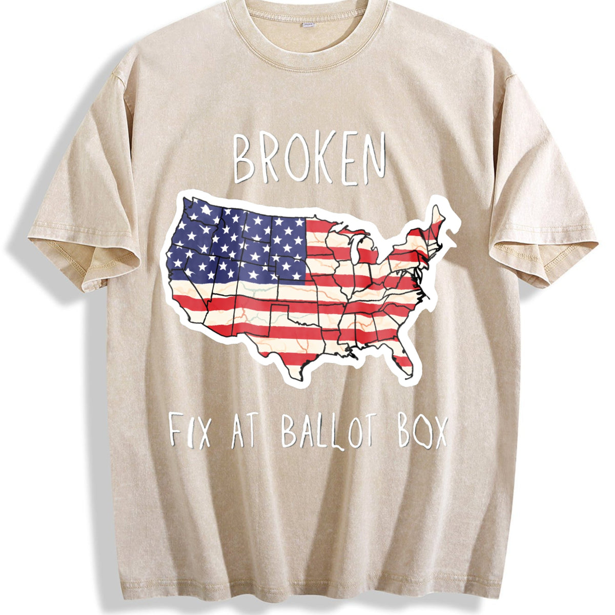 Funny Political USA Broken Fix At Ballot Box Vintage Washed product image 1