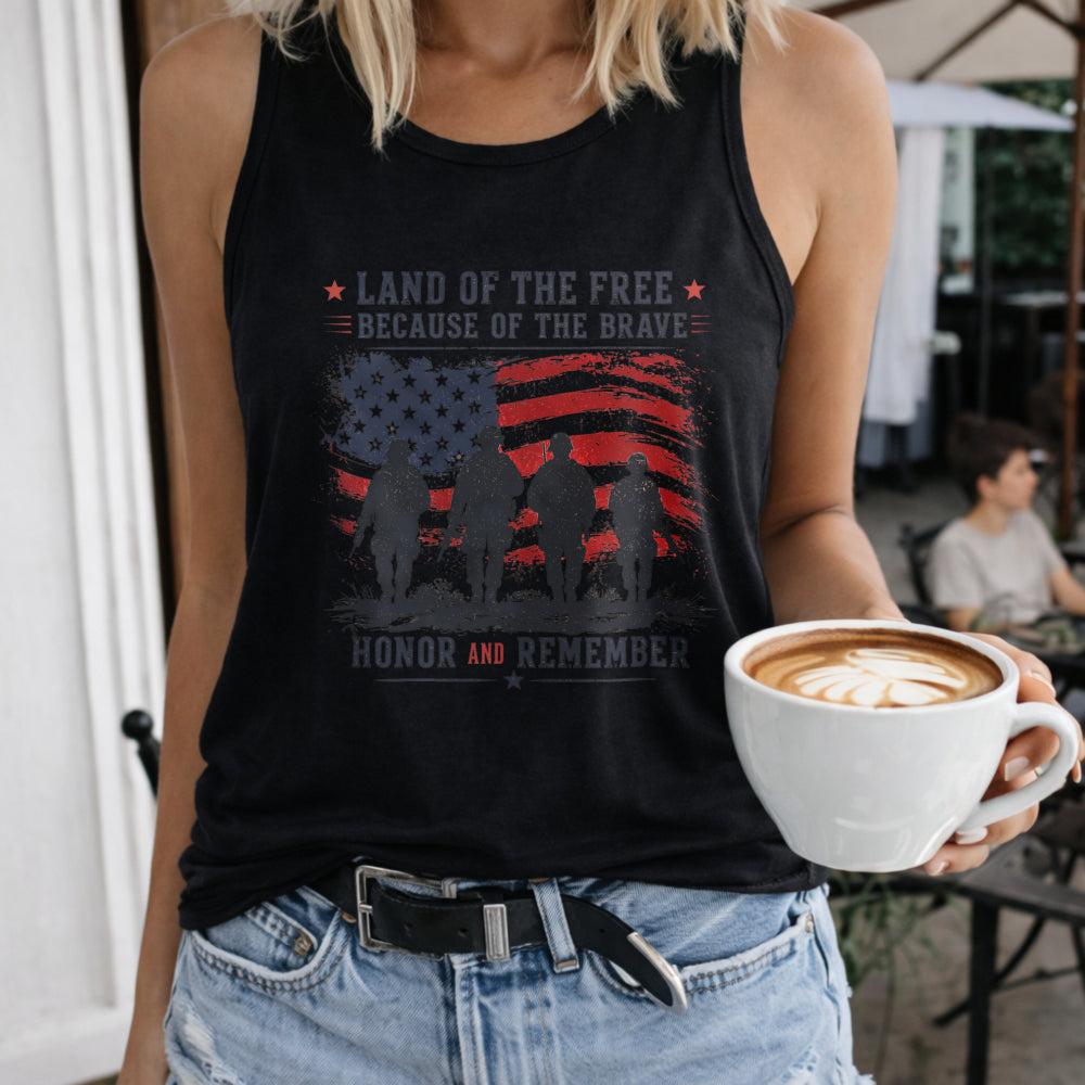 Land Of The Free Because Of The Brave Women's Tank Top