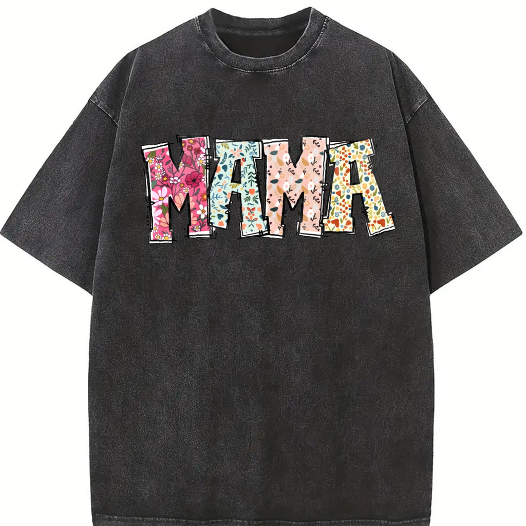 Mom's Floral War Vintage Washed T-Shirt product image 2