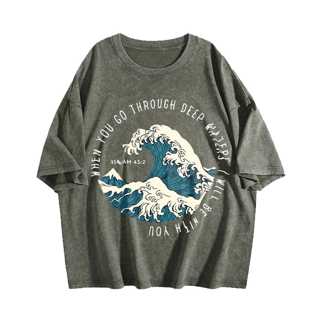 Japanese Great Wave Off Kanagawa - For Surf Vintage Washed product image 4