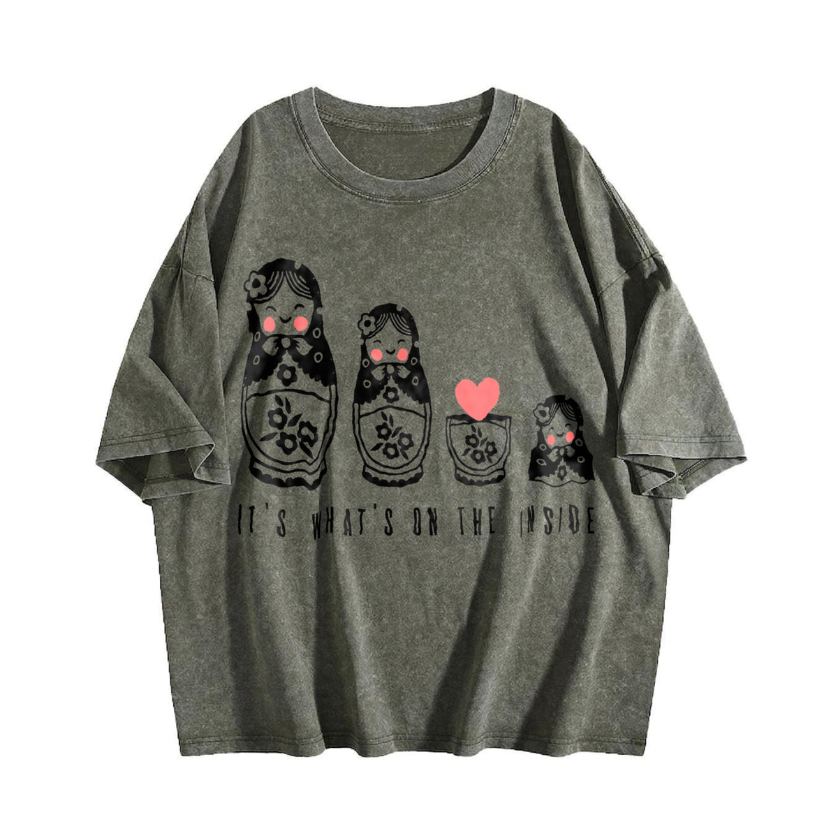 Russian Nesting Wooden Dolls 90s Vintage Washed T-Shirt product image 4