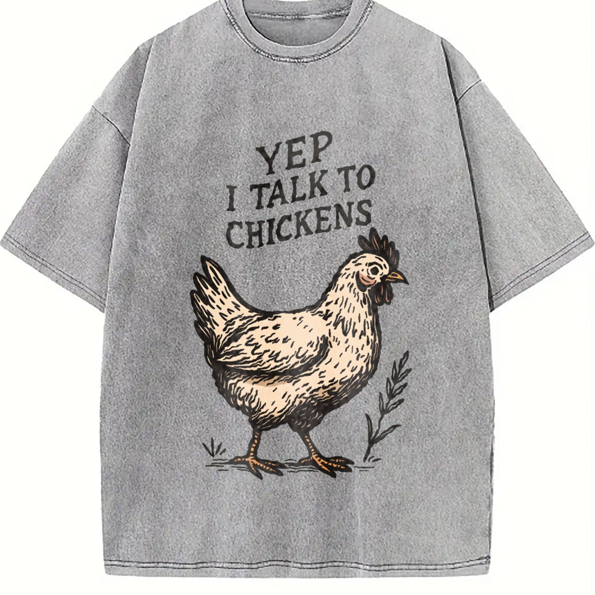 Yep I Talk To Chickens Vintage Washed T-Shirt product image 5
