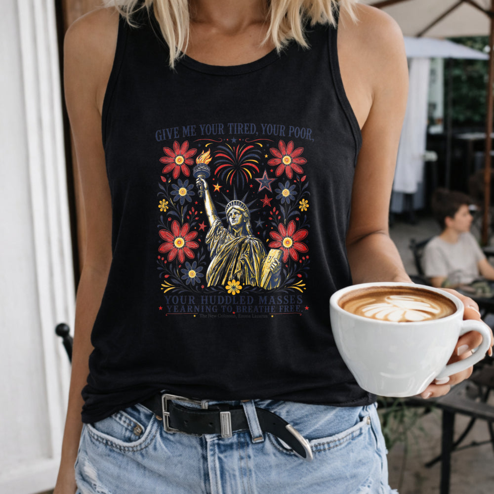 Land Of The Free Because Of Brave Dtf Transfer Women's Tank Top
