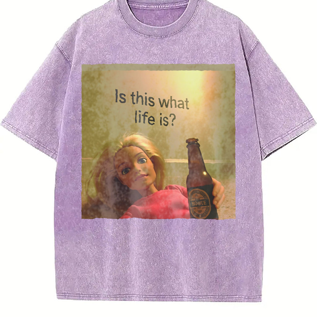 Is This What Life Is Doll Meme Vintage Washed T-Shirt product image 6