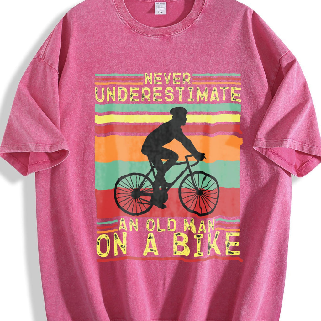 Never Underestimate An Old Man On A Bike Vintage Washed product image 7